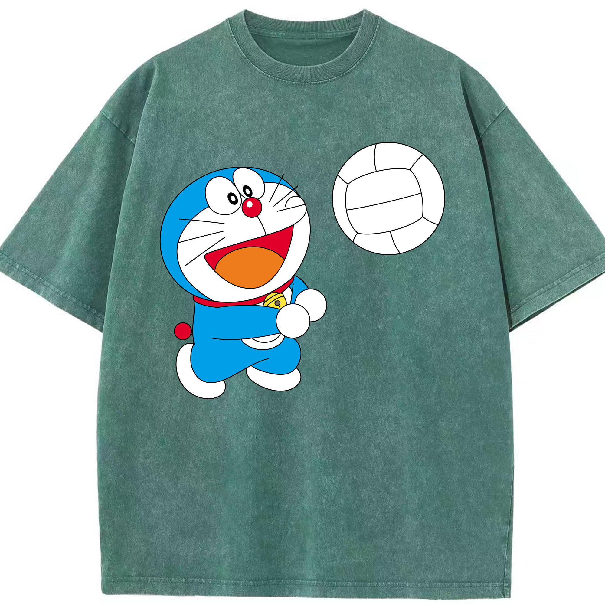 （画像用） ドラえもん Doraemon 綿100% ヴィンテージ風 半袖Tシャツ（フロントプリント）